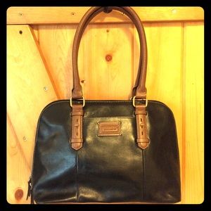 Tignanello Black Leather Shoulder Bag